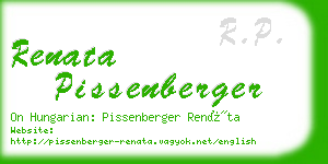 renata pissenberger business card